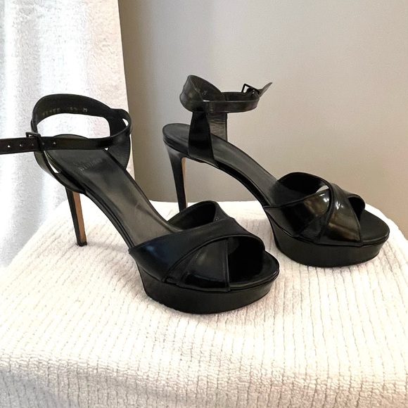 Stuart Weitzman Platform Heels, Size 6.5, Black - Picture 2 of 7